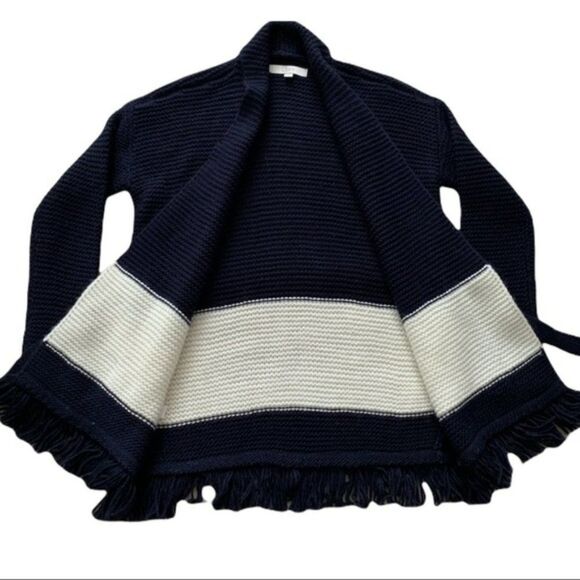 NEW Ann Taylor LOFT Blue Kimono Tie Cardigan sz S - Picture 2 of 5